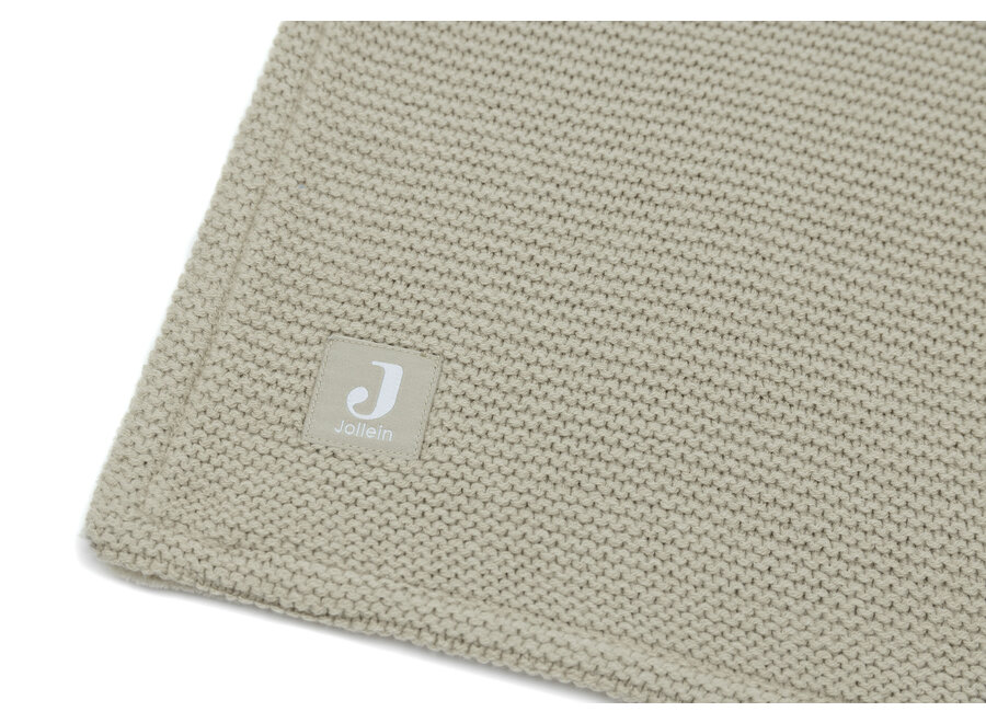 Deken Ledikant 100x 150 cm Basic Knit Olive Green/Fleece