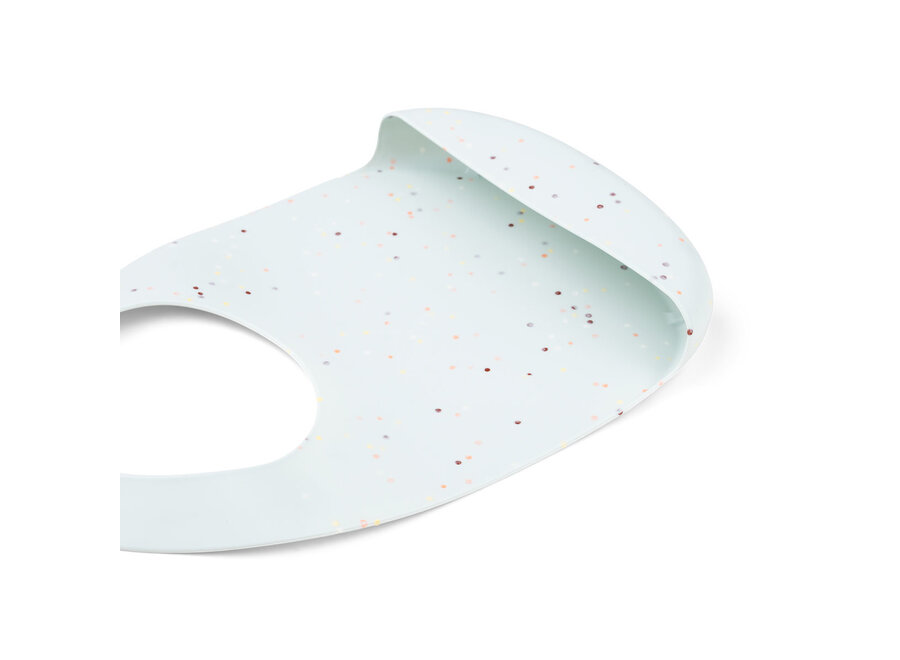 Silicone bib Confetti Blue