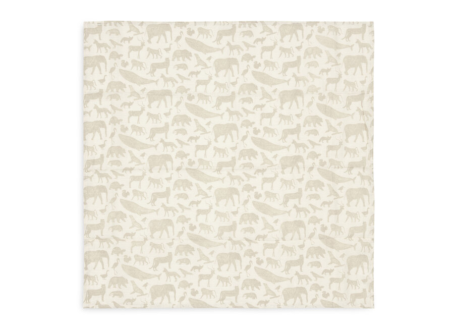 Hydrofiele Doek Small 70x 70cm Animals Nougat (3pack)