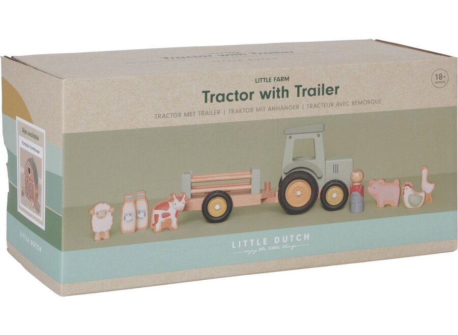 Tractor met trailer Little farm