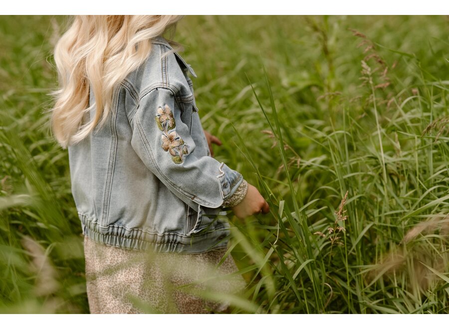 Jeans Jacket Flower