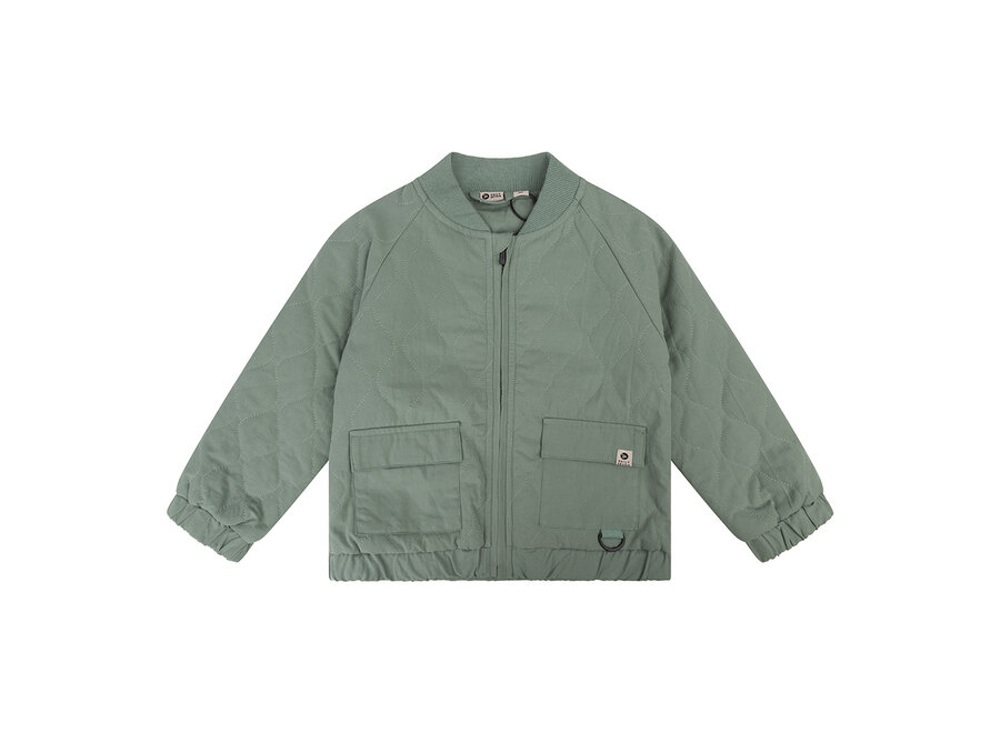 Oversized Bomber Jacket Padded, Stone Green