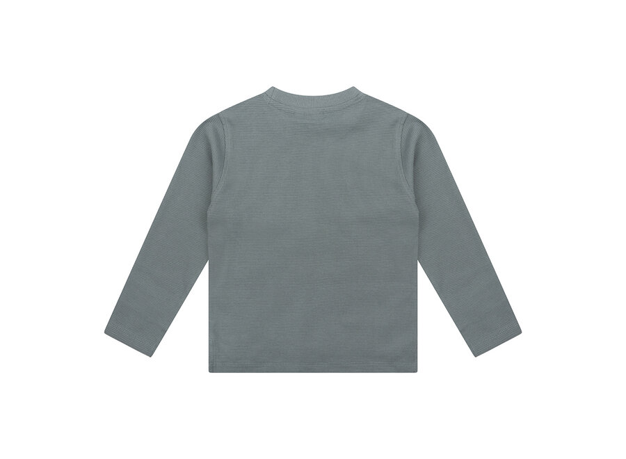 Organic T-shirt Longsleeve Pocket, Stone Green
