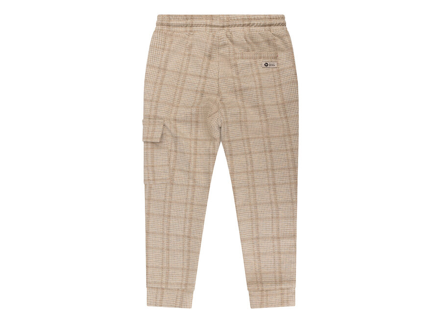 Check Cargo Pants, Camel Sand