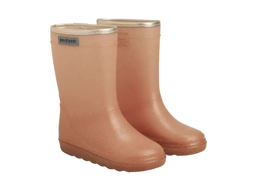 Rain Boots Glitter Old Rose
