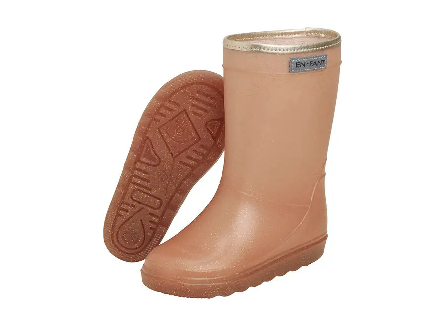 Rain Boots Glitter Old Rose