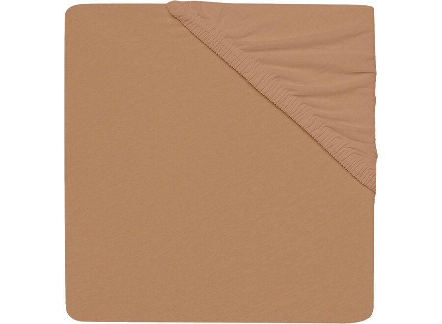 Hoeslaken jersey boxmatras 75x95cm Biscuit