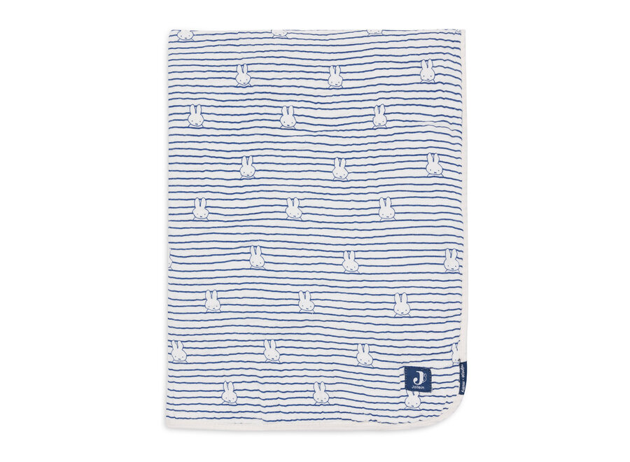 Deken Hydrofiel Wieg 75x100 Miffy Stripe Navy