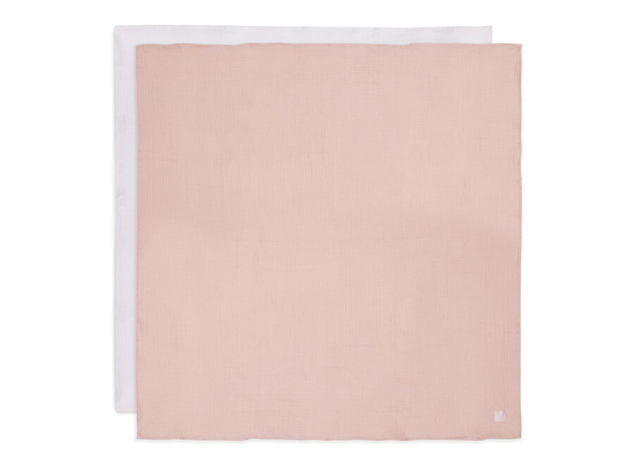 Hydrofiele doek Large 115x115cm Wild Rose/Ivory (2pack)