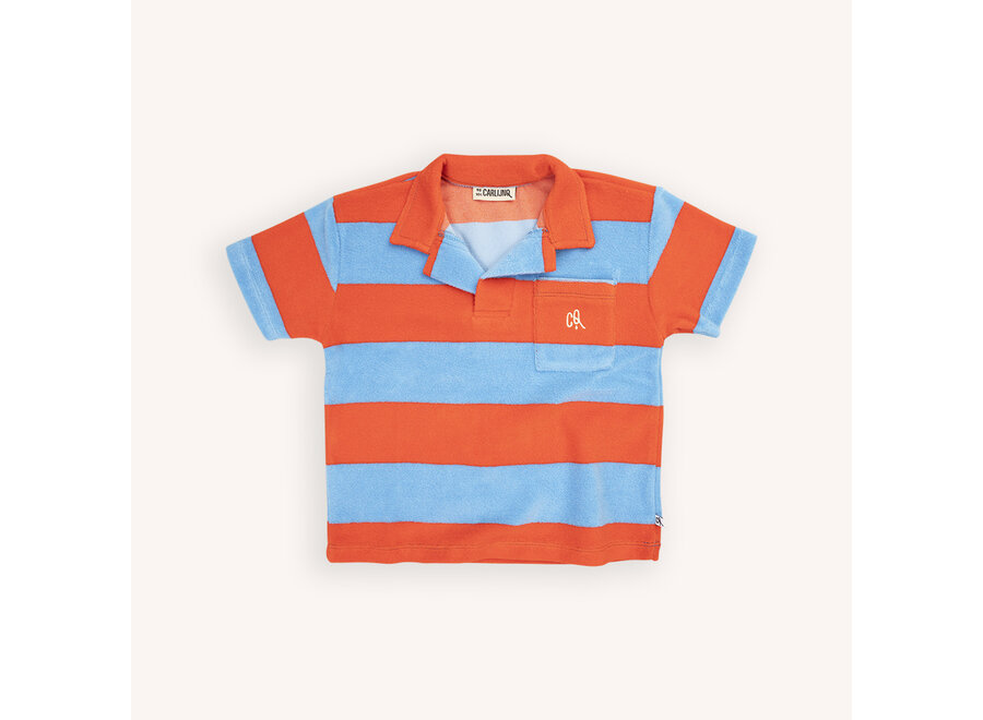 STRIPE RED/BLUE – Loose fit polo