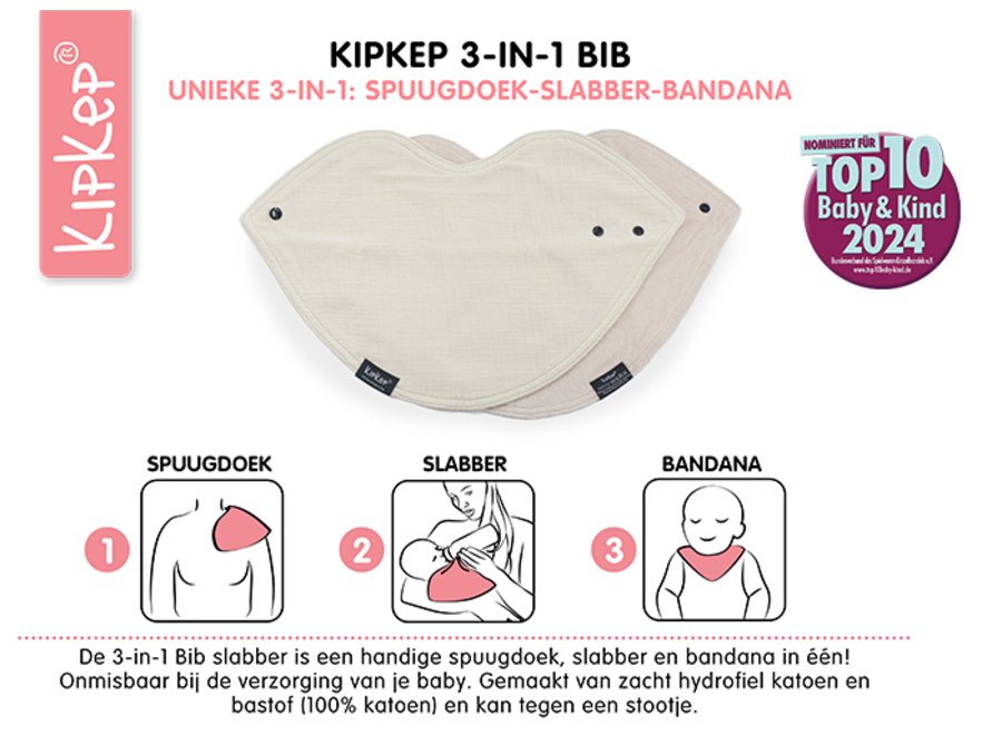 3-in-1 Bib - Sand