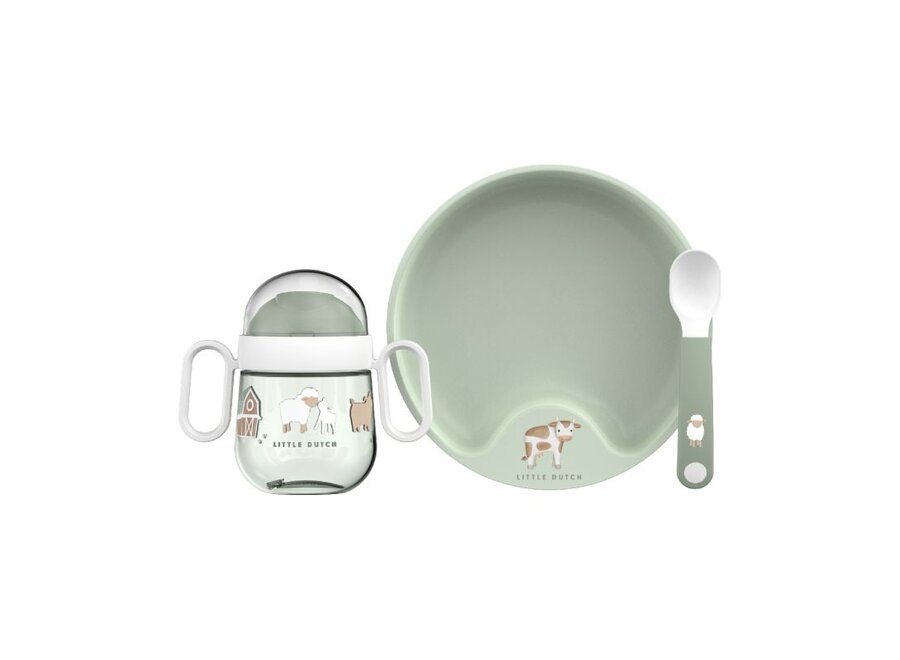 set babyservies mio 3-delig - little farm