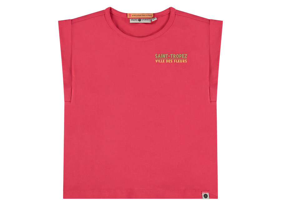 girls t-shirt short sleeve, teaberry BBE24308654