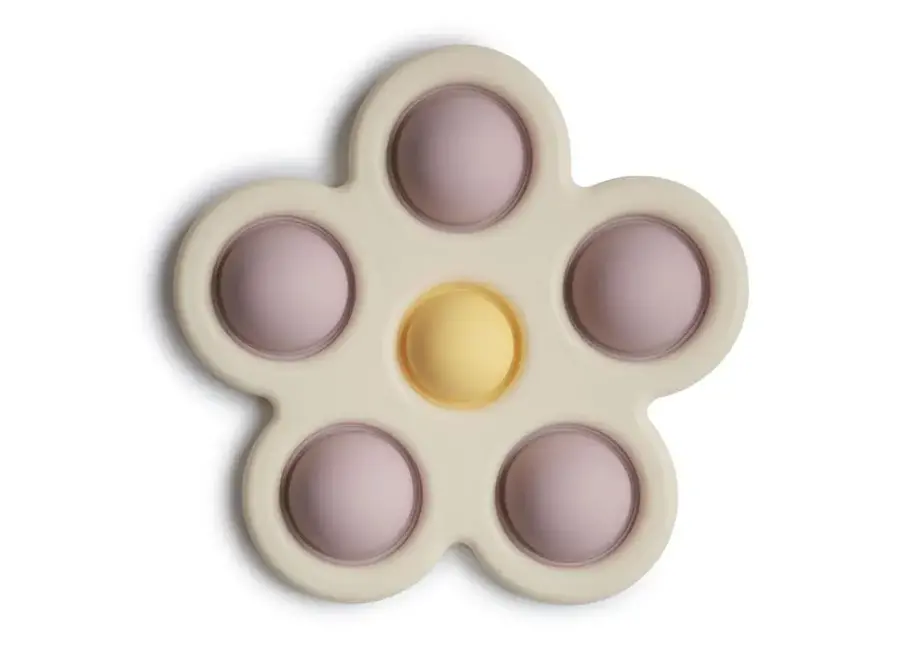 Press Toy - Flower - Soft Lilac/Daffodil/Ivory