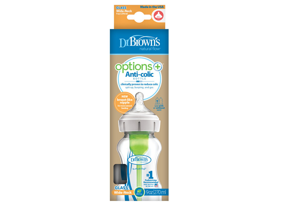 Brede Hals Fles 270ml Glas