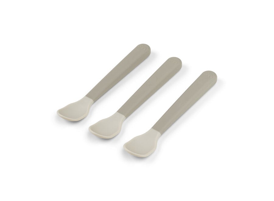 Foodie easy-grip baby spoon 3-pack, Sand