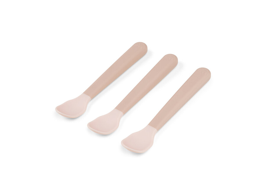 Foodie easy-grip baby spoon 3-pack, Pink