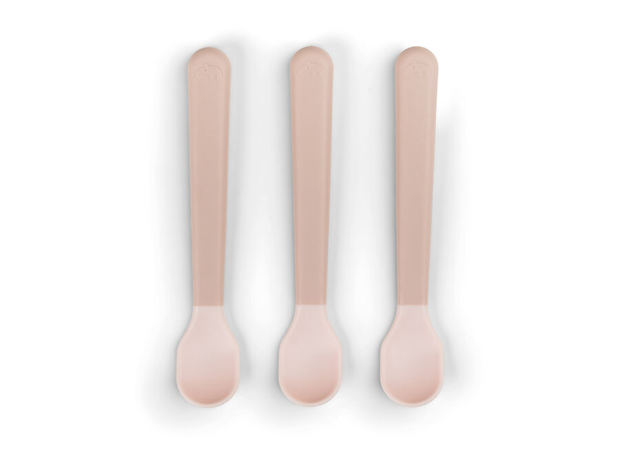 Foodie easy-grip baby spoon 3-pack, Pink