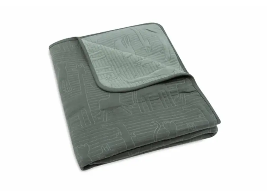 Deken Ledikant 100x150cm Jungle Jambo Ash Green/Laurel