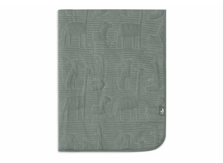 Deken Ledikant 100x150cm Jungle Jambo Ash Green/Laurel