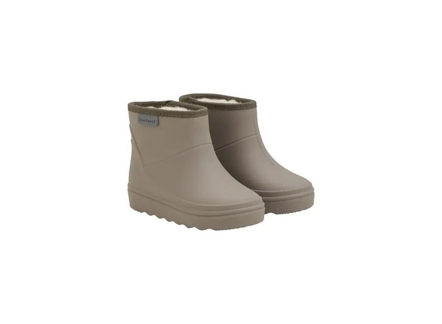 Thermo Boots Solid Short Pine Bark