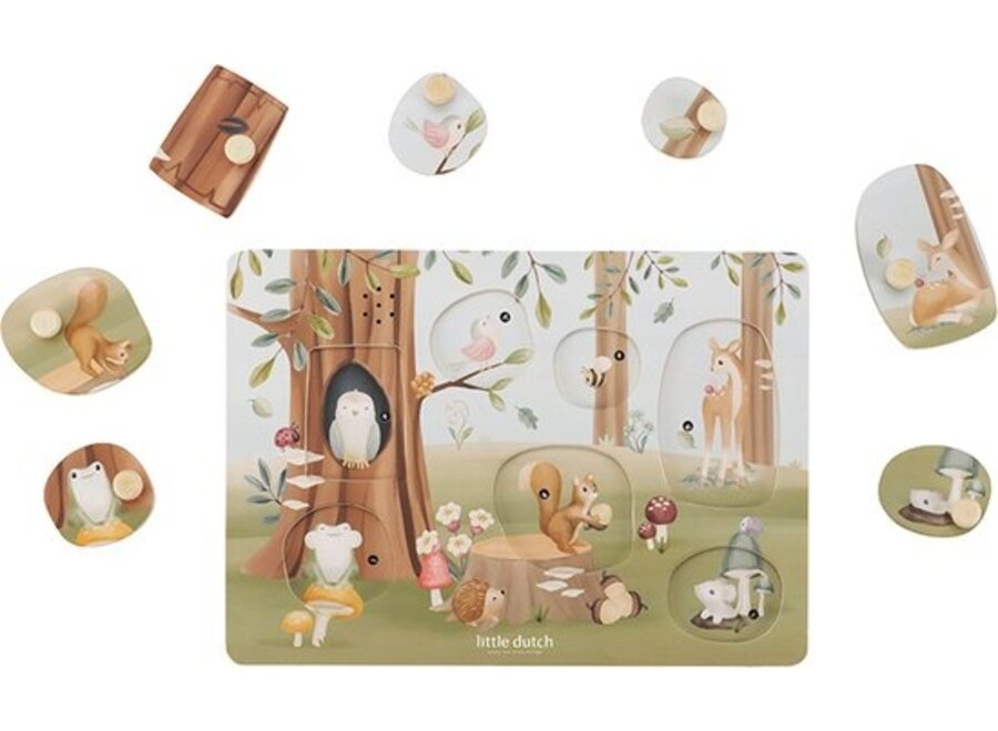 Geluiden Puzzel Forest Friends