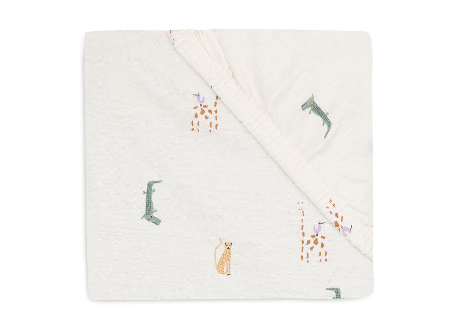 Hoeslaken Jersey 70/75x140/150cm Jungle Jambo