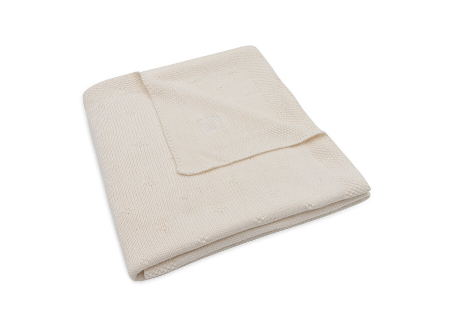 Deken Ledikant 100x150cm Cosy Knit Ivory