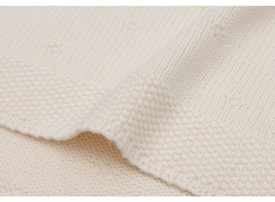 Deken Ledikant 100x150cm Cosy Knit Ivory