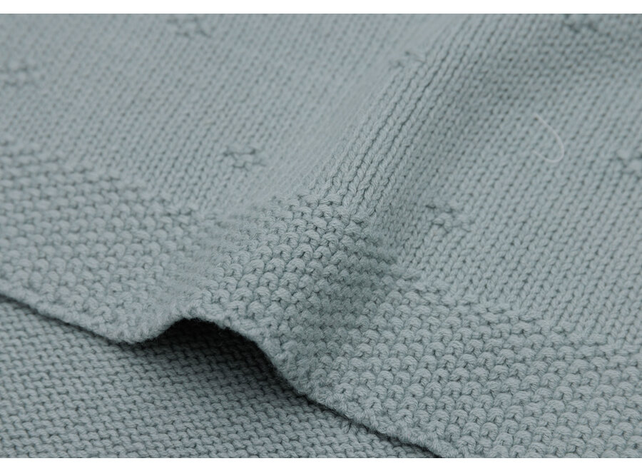 Deken Ledikant 100x150cm Cosy Knit Sea Green