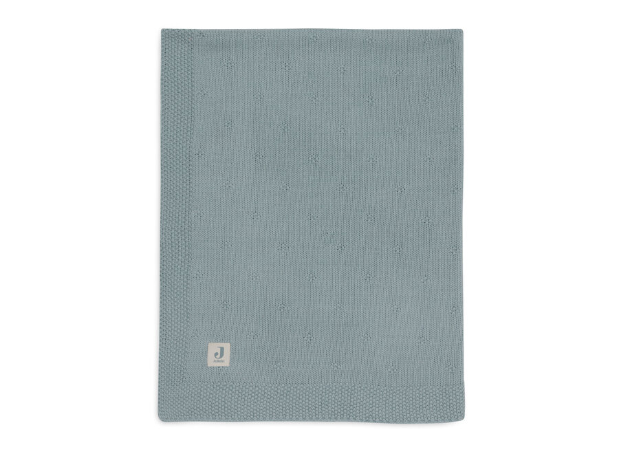 Deken Ledikant 100x150cm Cosy Knit Sea Green