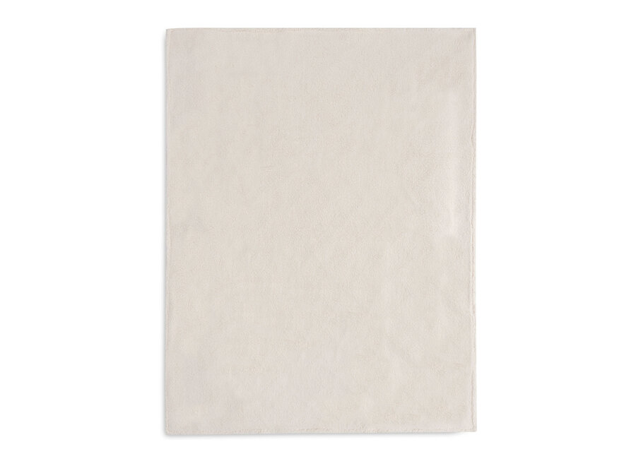Deken Ledikant 100x150cm Check Knit Oatmeal/Teddy Fleece