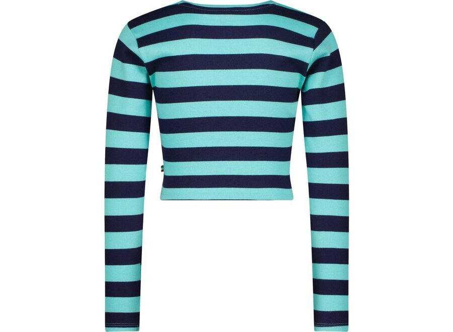 Meisjes Longsleeve G-Basic-Crop rib Stripe