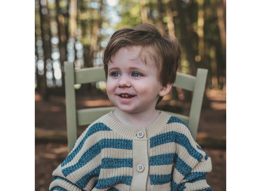 Stripe Knit | Relaxed Cardigan