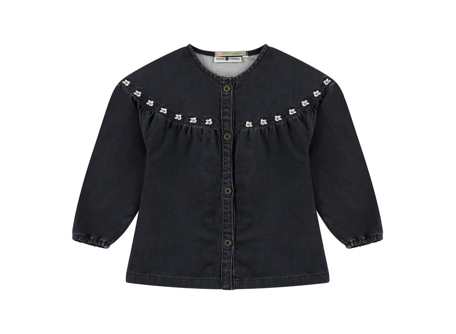 girls denim blouse, SSA24508570