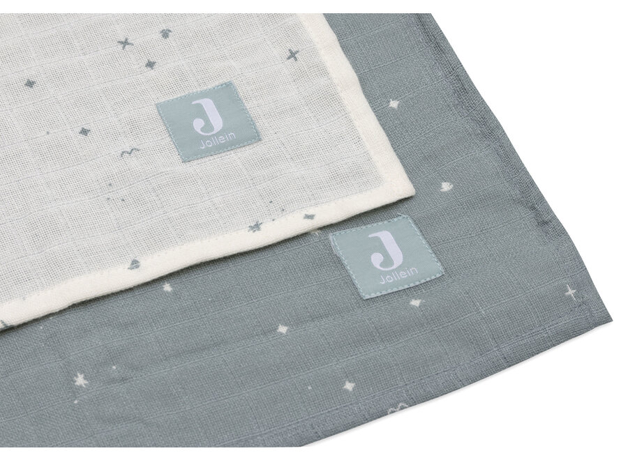 Hydrofiele Doek Large 115x115cm Twinkling Sea Green (2pack)