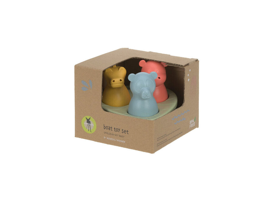 Boat toy set water friends olive