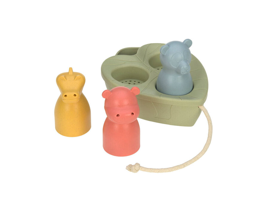 Boat toy set water friends olive