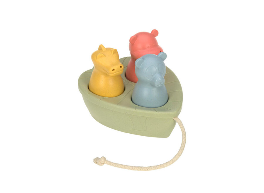 Boat toy set water friends olive