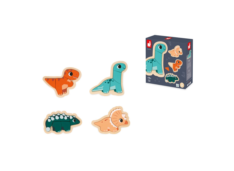 Dino - Puzzelset 4 moeilijkheden