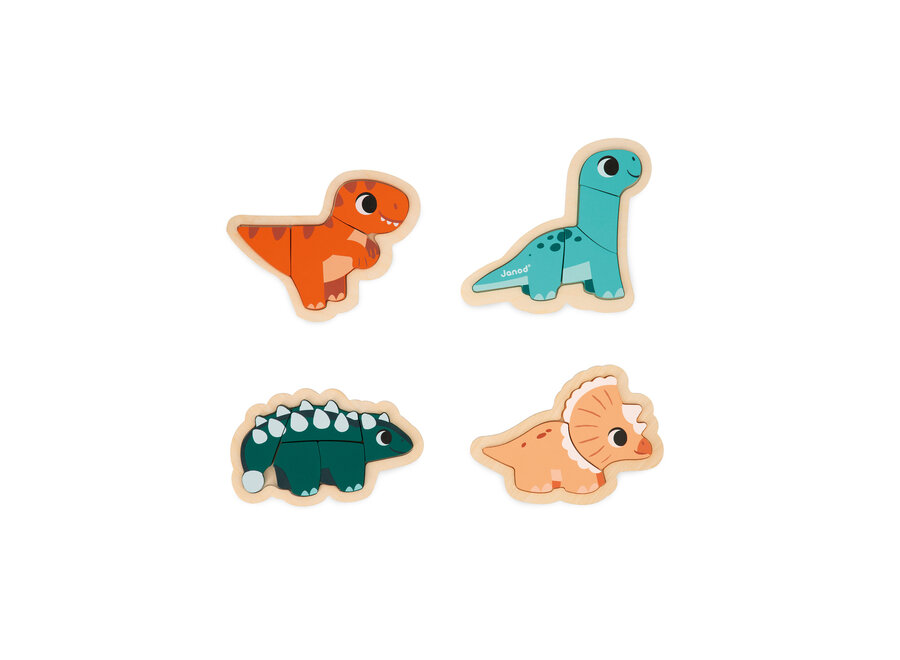 Dino - Puzzelset 4 moeilijkheden