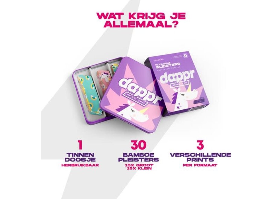 Dappr Bamboe Pleisters Unicorn