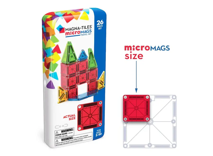 Magna-Tiles Micro Mags Travel Set 26 piece set