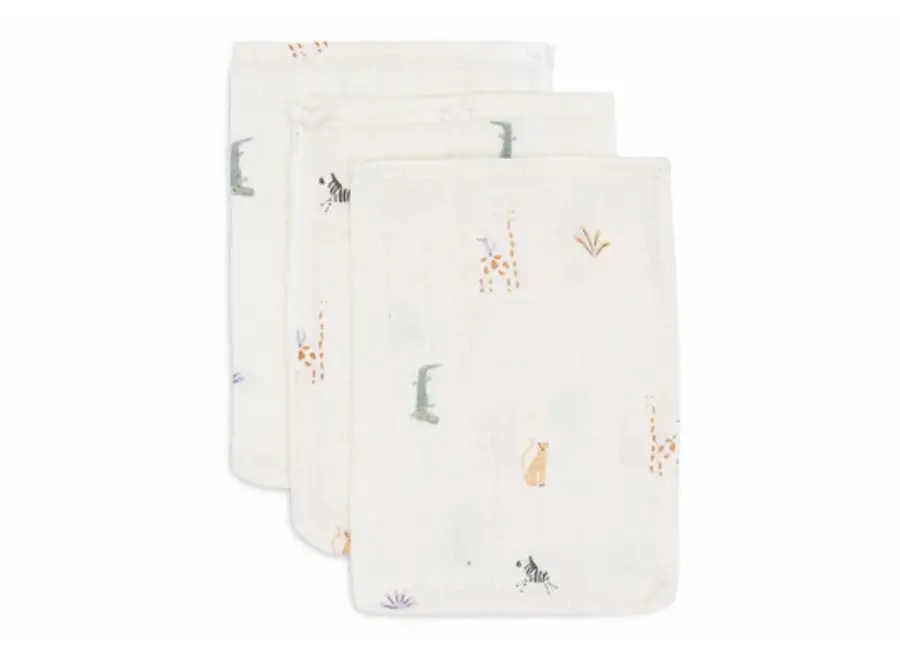 Hydrofiel Washandje 15x20cm Jungle Jambo (3pack)