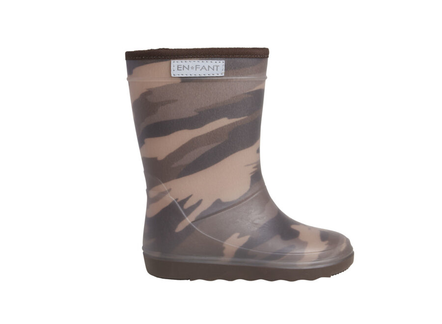 Thermo Boots  Print Dark Olive