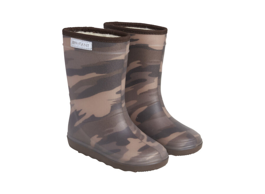 Thermo Boots  Print Dark Olive