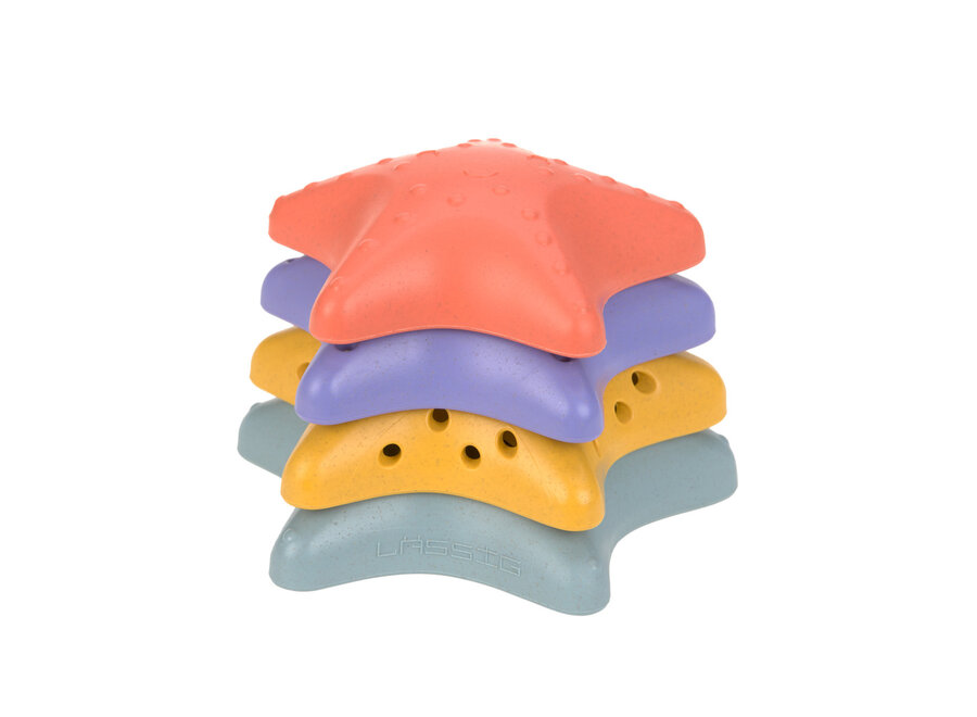 Stacking Toy Starfisch pink/lillac/yellow/blue