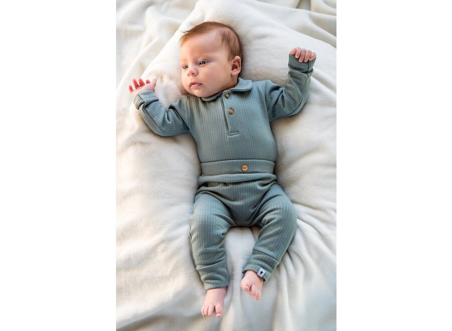 Baby Jongens Polobody Rib