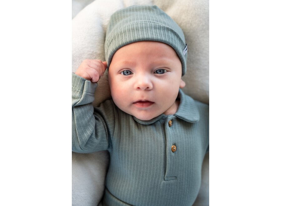 Baby Jongens Polobody Rib