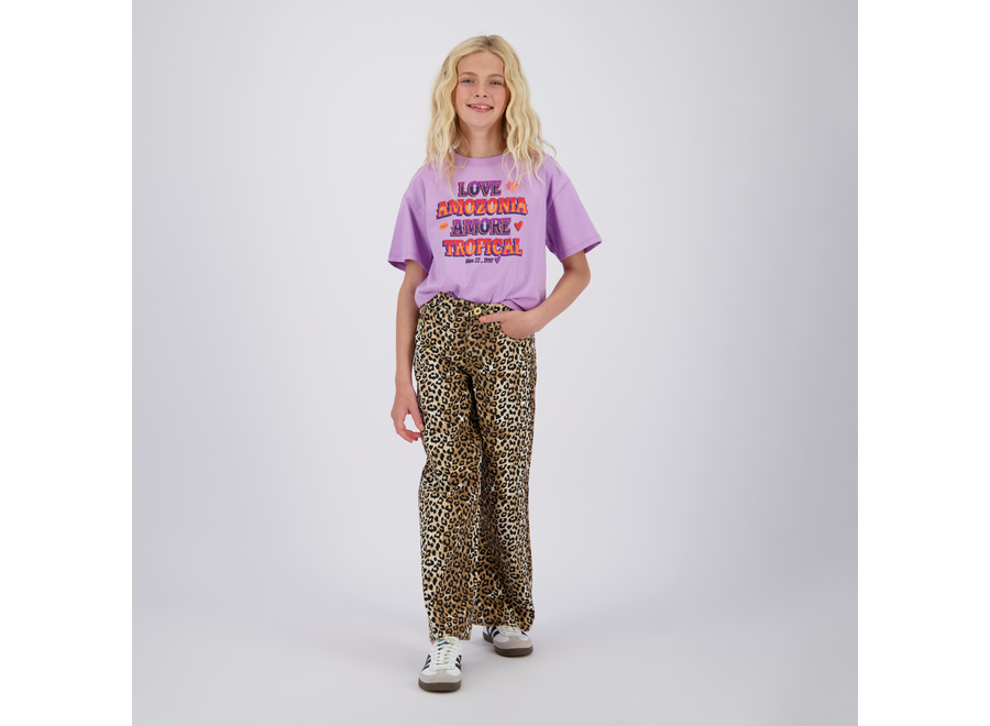 Meisjes Broek Cassie Leopard